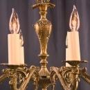 Vintage French Rococo Chandelier, 8-Arm, Ornate, Grape Finial, Medium Size