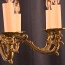 Vintage French Rococo Chandelier, 8-Arm, Ornate, Grape Finial, Medium Size