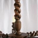 Antique Chandelier, French Hunting Style, Double Barley Twist Oak, 5 Arms, Large