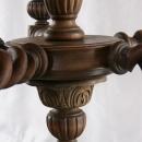 Antique Chandelier, French Hunting Style, Double Barley Twist Oak, 5 Arms, Large