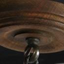 Antique Chandelier, French Hunting Style, Double Barley Twist Oak, 5 Arms, Large
