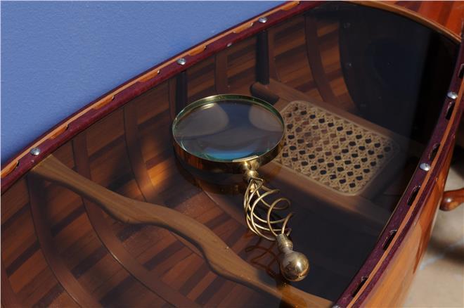 Magnifying Glass 5-Inch Wood Box New OM-150