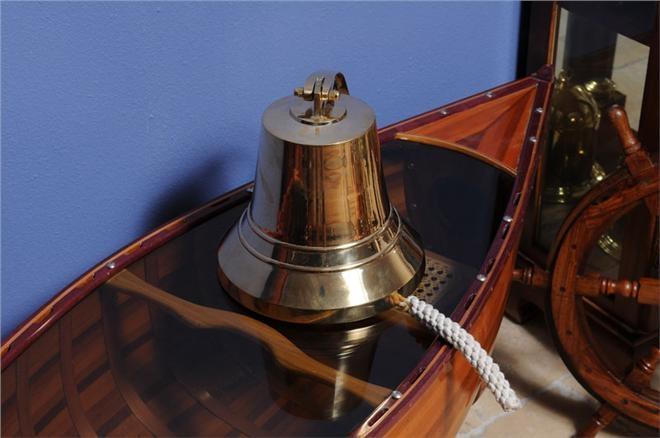 Ship Bell Bulkhead Mount Bracket 10-Inch Golden Gold Brass New OM-153