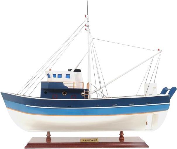 Model Ship La Confiance Boats Sailing Painted Wooden Exotic Wood New OM-25