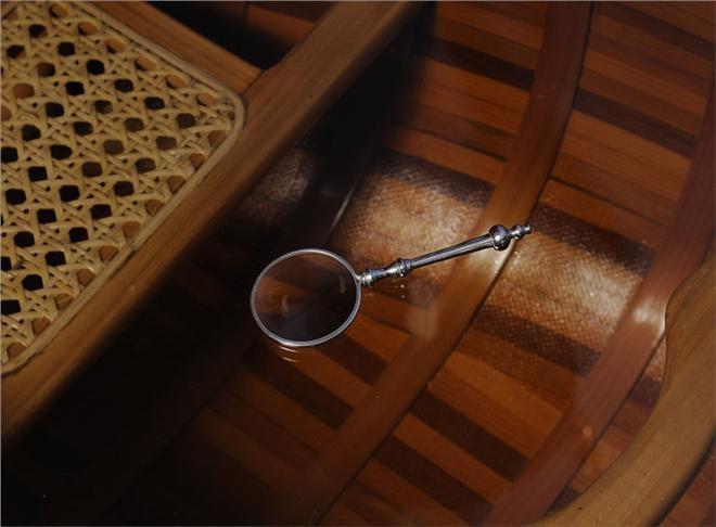 Magnifying Glass 2-Inch Wood Box New OM-149