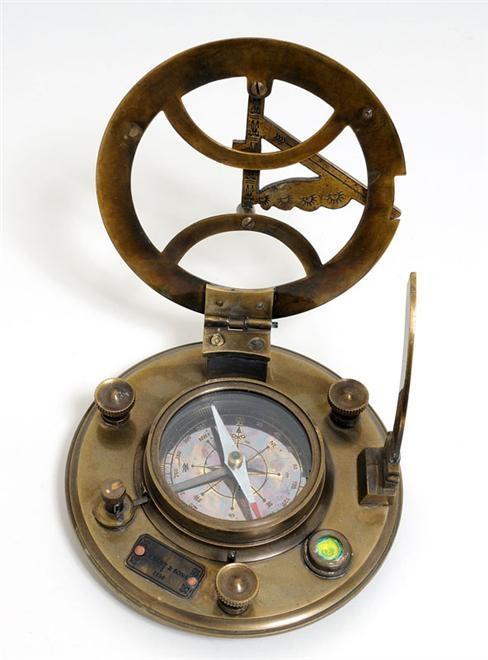 New Large Compass Wood Box Sundial OM-