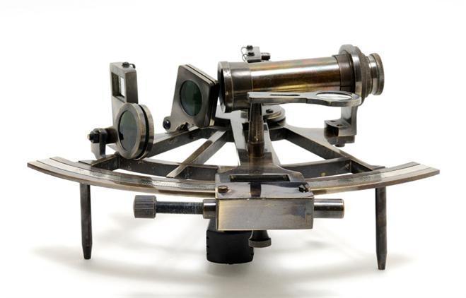 New Large Sextant Nautical Wood Box OM