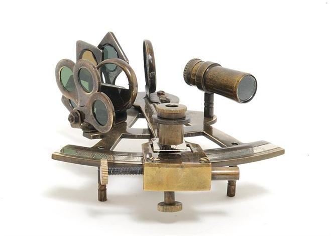 New Medium Sextant Nautical Wood Box O