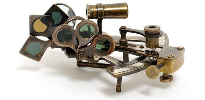 New Medium Sextant Nautical Wood Box O
