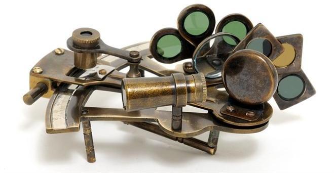 New Medium Sextant Nautical Wood Box O