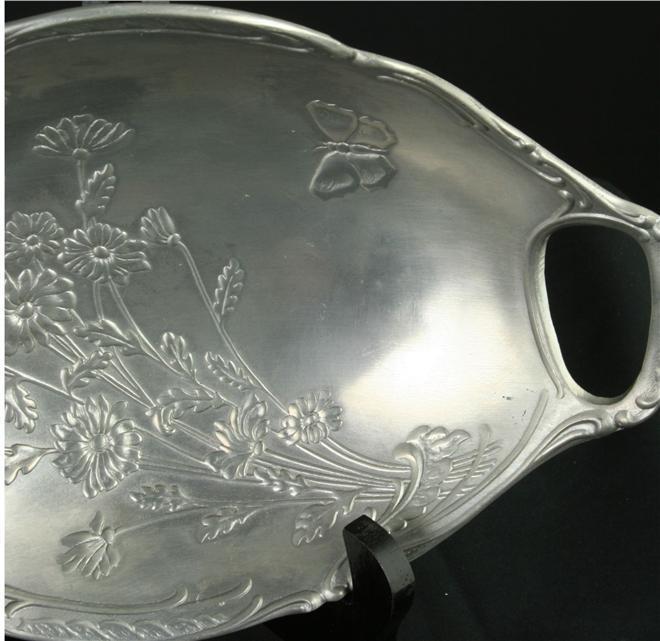 Vintage French Pewter Candy Bowl Dish