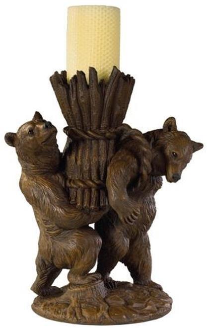 Candle Holder Candlestick MOUNTAIN Rustic