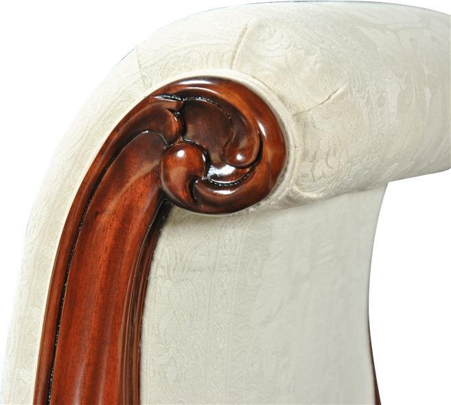 Window Bench French Sweeping Arms Oversize