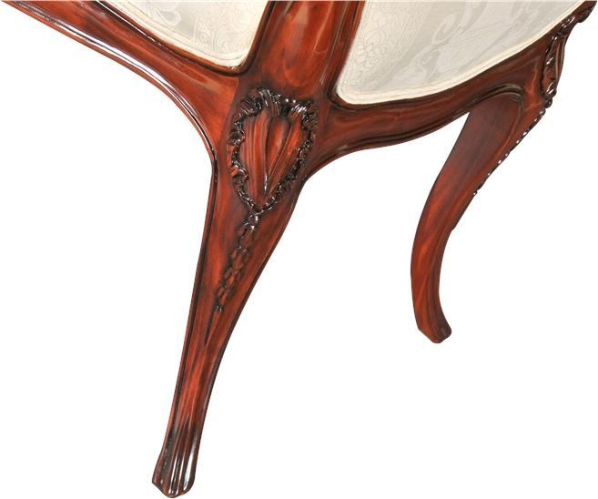 Window Bench French Sweeping Arms Oversize