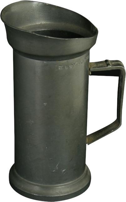 HEAVY Vintage French 1/2 Liter Pewter Cup