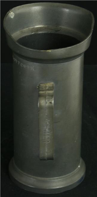 HEAVY Vintage French 1/2 Liter Pewter Cup