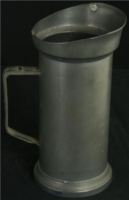 HEAVY Vintage French 1/2 Liter Pewter Cup