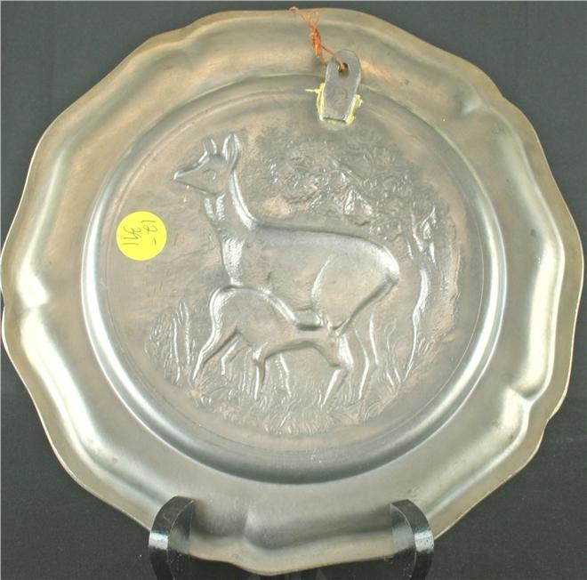 Plate Angel Stamp Decorative Pewter 1950