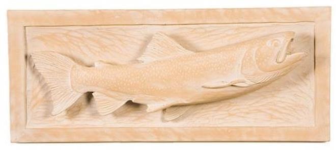 Plaque MOUNTAIN Rustic Trout Fish