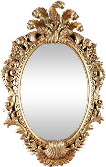 Wall Mirror French Rococo Gold Leaf Solid