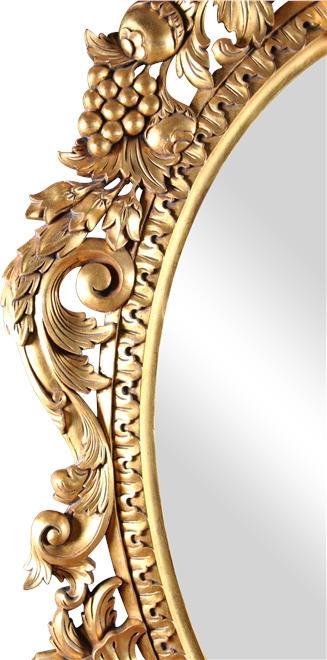 Wall Mirror French Rococo Gold Leaf Solid