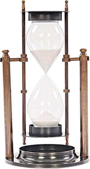 Sand Timer Brass Two-Tone Antique 2-Tone