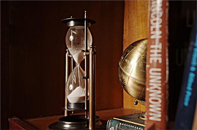 Sand Timer Brass Two-Tone Antique 2-Tone