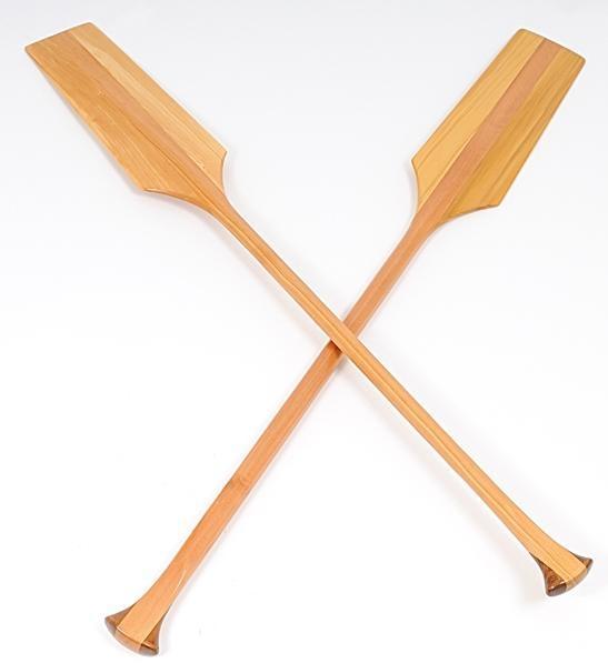 Canoe Paddles Pair Fiberglass Varnish New