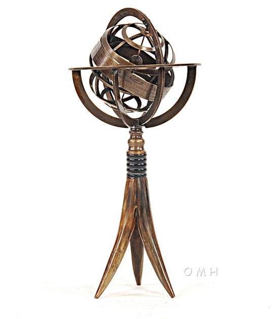 Armillary Sphere 4 Brackets Bracket Brass