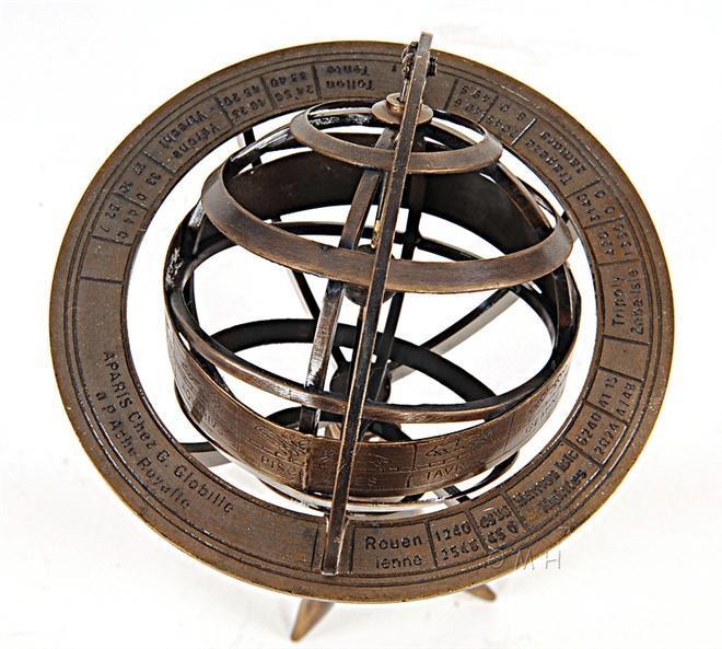 Armillary Sphere 4 Brackets Bracket Brass