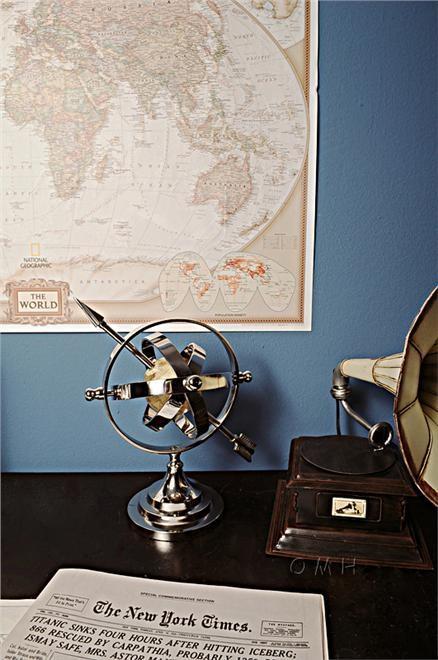 Armillary Sphere Shiny Nickel Aluminum New