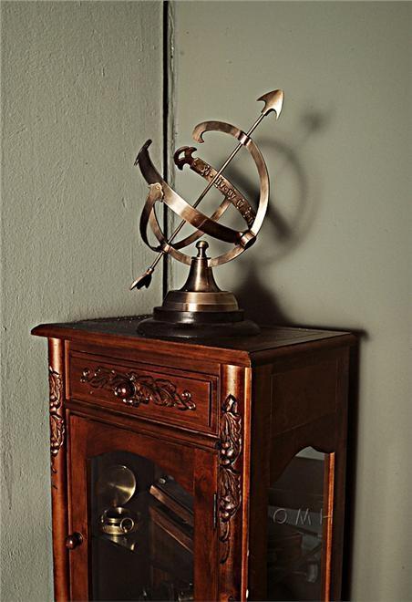 Armillary Sphere Two-Tone Antique Dark