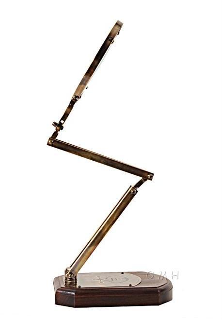 Magnifying Glass Shiny Black Brass Wooden