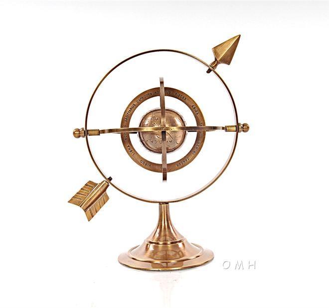 Armillary Sphere Bright Annealed Brass New