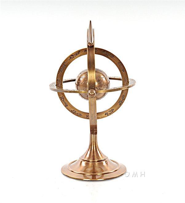 Armillary Sphere Bright Annealed Brass New