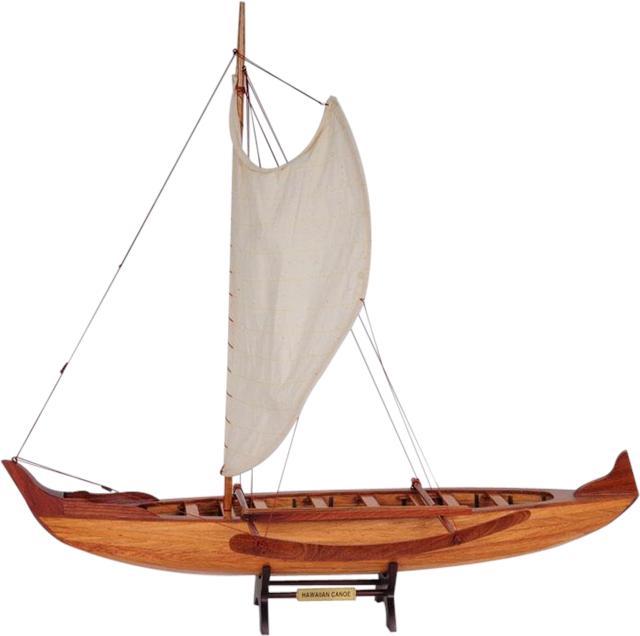 Model Canoe Hawaiian Wood Cedar New