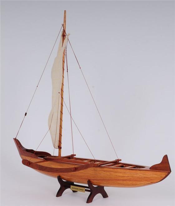 Model Canoe Hawaiian Wood Cedar New