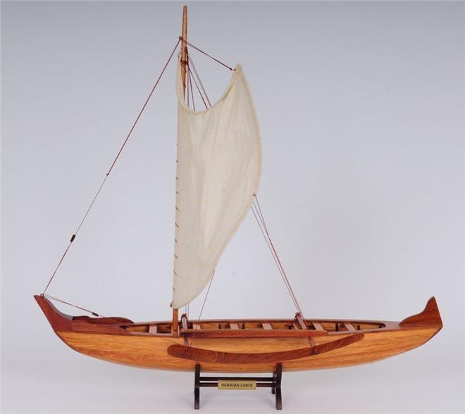 Model Canoe Hawaiian Wood Cedar New