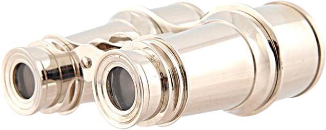 Binoculars Brass Leather New With Storage