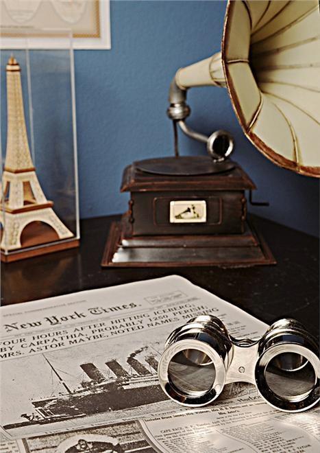 Binoculars Brass Leather New With Storage