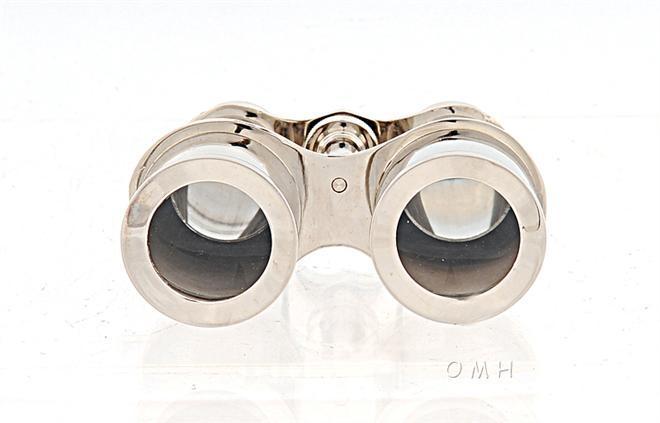 Binoculars Brass Leather New With Storage