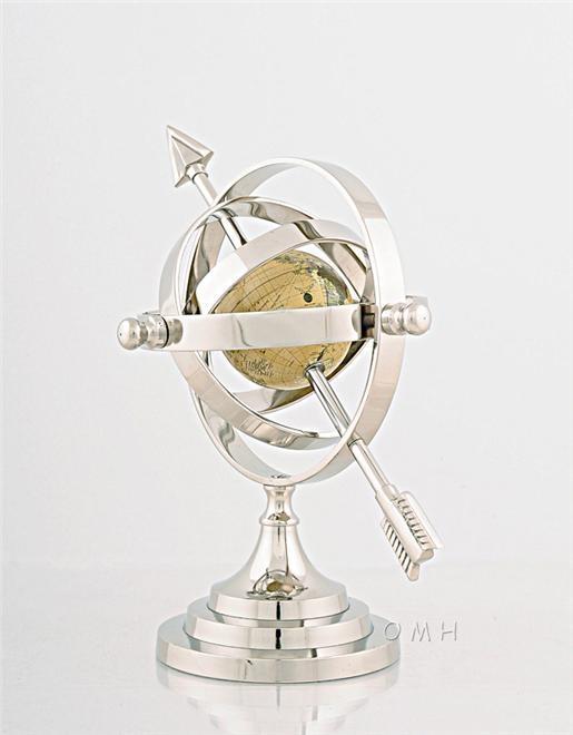 Armillary Sphere Shiny Nickel Aluminum New