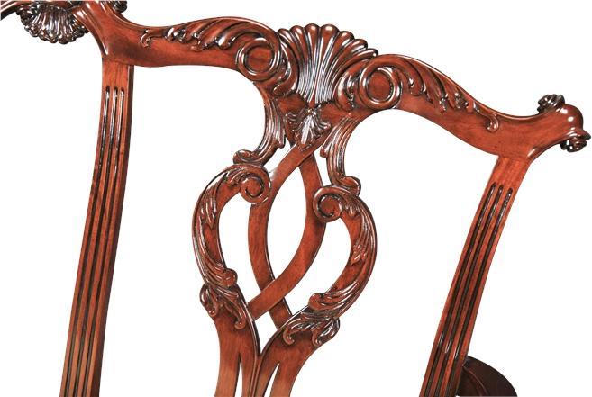 Chair Accent CAMBRIDGE Chippendale Tapered