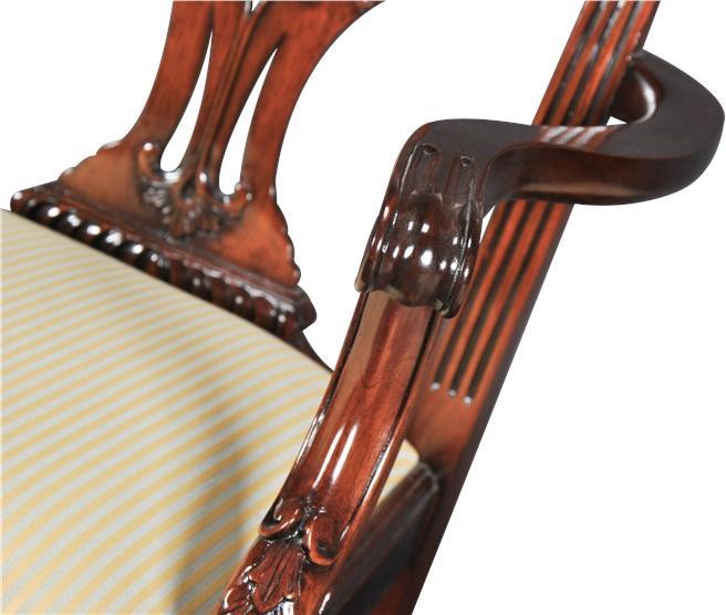 Chair Accent CAMBRIDGE Chippendale Tapered