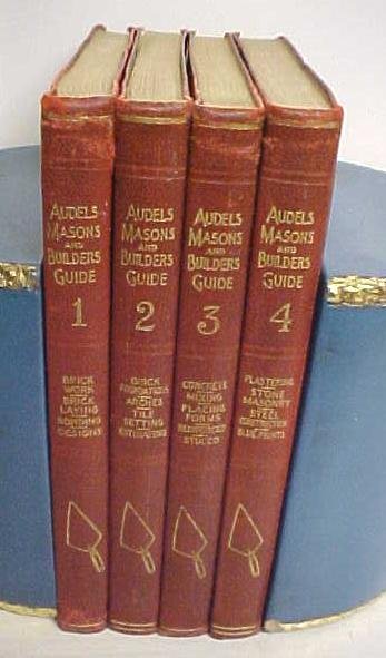 Audels Masons & Builders Guide 4 Vol 1924 1st Ed.