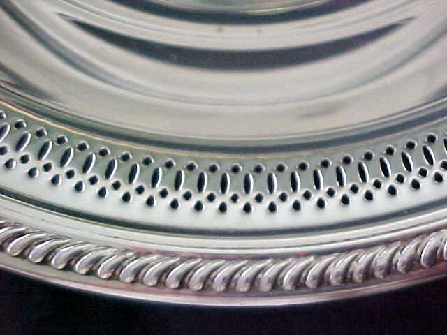 Silver Plated Fruit Bowl Ornate Cut-out Design