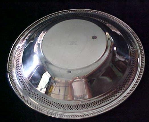 Silver Plated Fruit Bowl Ornate Cut-out Design