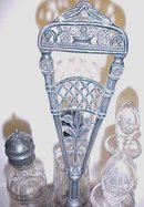 Aurora Cruet Canister Set Ornate Quadruple Silver Plated