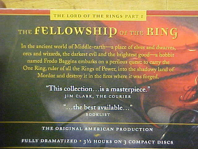 The Fellowship of the Ring CD Recorded Book Set