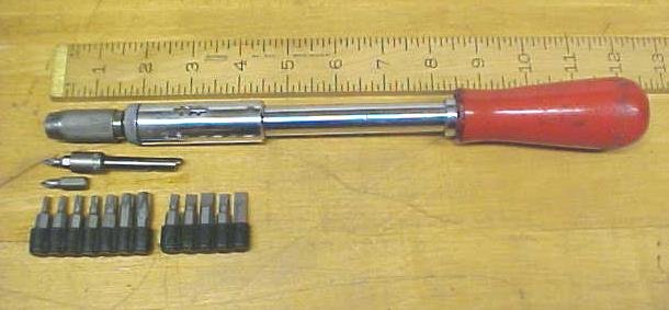 Stanley Yankee Screwdriver Ratchet No. 130A w/Hex Adapter